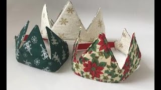 Deany Fabrics Christmas party hats sewing project tutorial [upl. by Joshi]