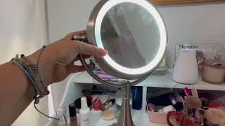 Zadro Lighted Makeup Mirror 10X Magnification LED 11 Dia Makeup Mirror Review [upl. by Faun]