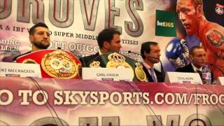 CARL FROCH vs GEORGE GROVES  THE FINAL PRESS CONFERENCE UNCUT   BATTLE OF BRITAIN [upl. by Ibbor]