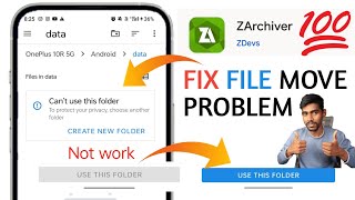 Zarchiver Cant Use This Folder  Zarchiver Obb File Problem  Zarchiver Android Access Restriction [upl. by Ashlan]