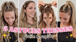 ❤️ ASTUCE COIFFURE FACILE amp RAPIDE  Fausse tresse collée facile à faire  Belle tresse simple [upl. by Orlina]