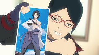 Sarada makes fun of Sasukes outfit [upl. by Carry927]