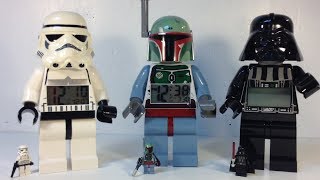 LEGO Star Wars Large Minifigure Alarm Clocks  Boba Fett StormTrooper Darth Vader [upl. by Nager]