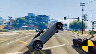 60 Minutes Of GTA 5 Real Cars Crash Test 9 [upl. by Enicar369]