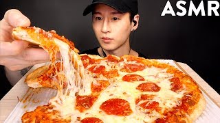 ASMR EXTRA CHEESY PEPPERONI PIZZA MUKBANG No Talking EATING SOUNDS  Zach Choi ASMR [upl. by Ibloc]