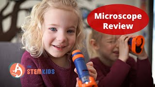 TheSTEMKids Portable Microscope Review  Raising A to Z [upl. by Adolphus]