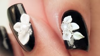 3D Acrylic Petals Nail Art  Step by Step Tutorial [upl. by Nohtanoj]