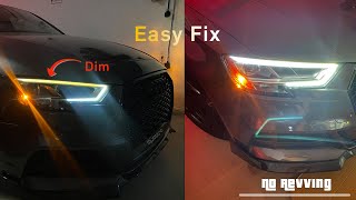 How to Fix Dim Audi RS3S3A3 DRL [upl. by Atal]