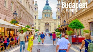 Budapest Hungary  Evening Walk  August 2021  4KHDR Walking Tour ▶97min [upl. by Irem]