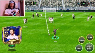 TOTY Messi FreeKick is BROKEN45M  FC MOBILE [upl. by Neahs]