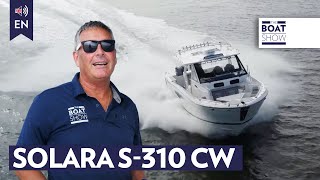 SOLARA S310 Center Walkaround  Motor Boat Review  The Boat Show [upl. by Houston191]