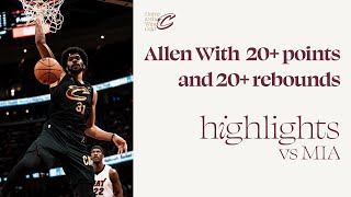 Jarrett Allen Highlights  Cavs vs Heat  3202024 [upl. by Annirak]