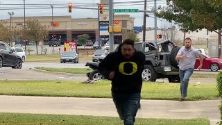 WATCH Bystander chases pins down drunk driver who tried to run away after killing Texas officer [upl. by Chelsae]