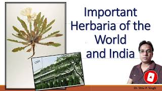 Important Herbaria of the World and India [upl. by Feeley]