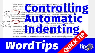 Controlling Automatic Indenting [upl. by Eanel139]