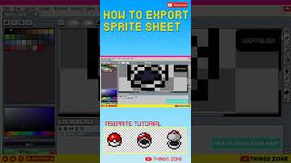 Aseprite Tutorial How to Export Sprite Sheet Cómo exportar hoja de Sprite Pixel Art [upl. by Ramahs]