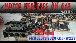 Remachar cadena doble de distribución motor OM642 Mercedes 320 CDI V6 PARTE 15 [upl. by Eiduam]