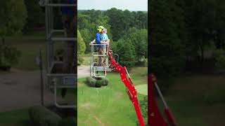 Uncle Si goes 100 feet up in the air in our CMC 100HD ArborPro spider lift treeremoval [upl. by Claybourne168]