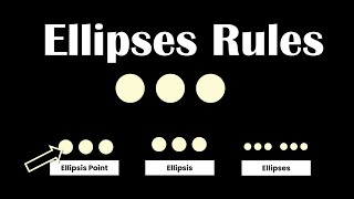 Ellipsis Mark    Punctuation Rules How to Use Ellipses  Suspension Points in English [upl. by Eachern]