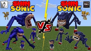 Shin Sonic VS Shin Sonic Yuriegazo𝗣𝗛 🆚 GOJI DRAW Minecraft Addon [upl. by Hildie]