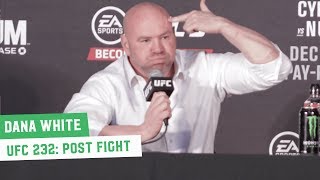 UFC 232 PostFight Press Conference Dana White [upl. by Loftis668]