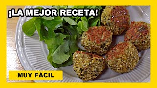 🔶 Como hacer FALAFEL de GARBANZOS al horno [upl. by Noryb]