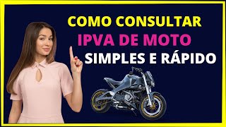 IPVA DE MOTO  Saiba como consultar documento de moto [upl. by Denison]