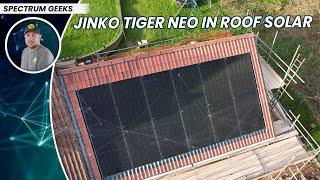 GSE In Roof Solar Panels Installed  Part 2 New Build Solar  Jinko Tiger Neo Solar Panels [upl. by Eelyrag]