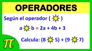 Operadores matemáticos  razonamiento matemático  ejercicio resuelto [upl. by Ynaittirb579]