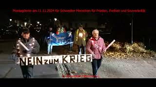 Montagdemo am 11112024 für Schwedter Menschen für Frieden Freiheit und Souveränität [upl. by Saqaw]