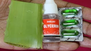 Vitamin e capsules aloe vera gel glycerin Beauty Tips In Telugu for skin whitening DIY beauty hacks [upl. by Ilahtan]