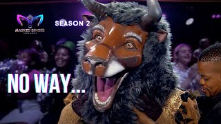 SPOILER Wildebeest is revealed and it’s a KNOCKOUT  Season 2 Episode 5  The Masked Singer SA [upl. by Levona]