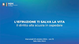 L’istruzione ti salva la vita Il diritto alla scuola in ospedale [upl. by Reamy]