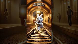 “Heroic Rescue Brave Bunny Saves Poor Kitten from the Train Tracks 🚂🐰💔” cute animation [upl. by Walker644]