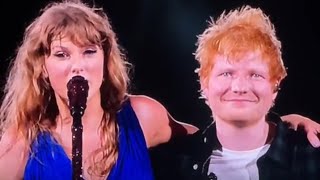 Taylor Swift and Ed Sheeran SURPRISED The Eras Tour on stage [upl. by Jemma516]