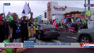 Ambiente de algarabía seguidores de Dalmau llegan al comité de campaña [upl. by Clarinda]