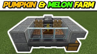 EASIEST Automatic Pumpkin Farm and Melon Farm in Minecraft 120 Bedrock amp Java Shorts [upl. by Refiffej464]