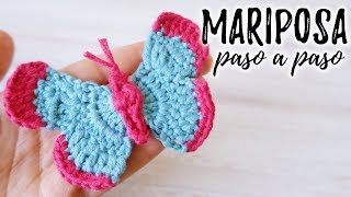 Cómo tejer MARIPOSA a crochet  TUTORIAL PASO A PASO  Ahuyama Crochet [upl. by Nahama896]