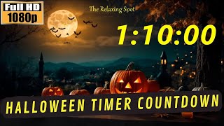 1 Hour and 10 Minute Timer Countdown Celebrate Halloween 🦇 🎃👻 [upl. by Karalynn200]