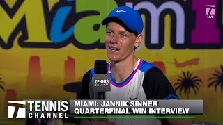 Jannik Sinner Motivated by Rivals Alcaraz amp Medvedev  Miami QF [upl. by Garv164]