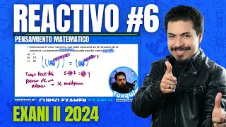 Examen Simulador EXANI II Reactivo 6 Pensamiento Matemático  Potencias y Exponentes [upl. by Anidnamra171]