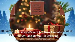 The Veterans Memorial Park Barnwell SC Christmas Brick Pavers Palm Ordering [upl. by Enram]