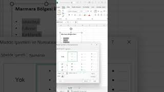 Excelde Maddelendirme nasıl yapılır shorts [upl. by Kavita929]