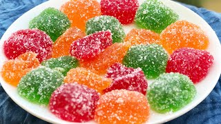 Jujubes recipe  homemade gummy candies recipe  gum drops recipe [upl. by Platto]