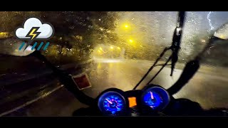 Riding in thunderstorm 暴雨雷暴下揸有頂三輪 Adiva AD3 400 [upl. by Surazal]