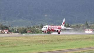 Crosswind Takeoffs Langkawi Malaysia 737 A320 [upl. by Ardyaf]