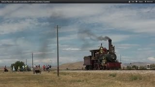 Union Pacific steam locomotive 119 Promontory Summit Golden Spike [upl. by Tema250]