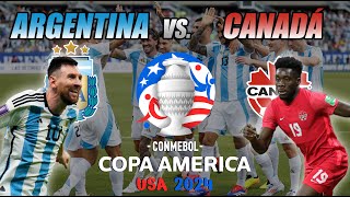 🔴 REACCION EN VIVO 🔴 ARGENTINA VS CANADA  GRUPO A COPA AMERICA 2024 [upl. by Ahsikram]