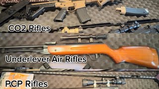 “Airgun Rifles” PCP Underlever CO2 Air Rifles  Collection Showcase [upl. by Norton]