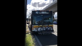 Thebus Honolulu Bus 956 Gillig Low Floor HEV 40’ Ft Route 40 Honolulu Ala Moana Center [upl. by Niltiac]